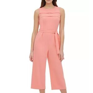 Tommy Hilfiger Circle-Trim Crepe Midi
Jumpsuit - Size 8 NWT coral pink